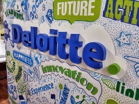 Объемные буквы для компании Deloitte - наше изготовление